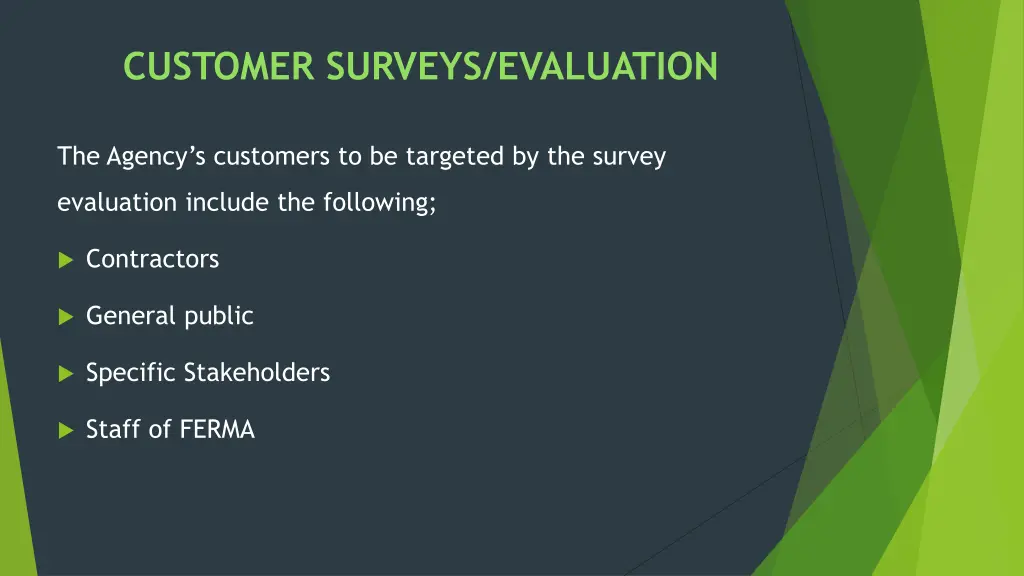 customer surveys evaluation