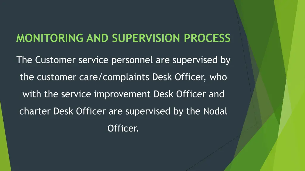 monitoring and supervision process