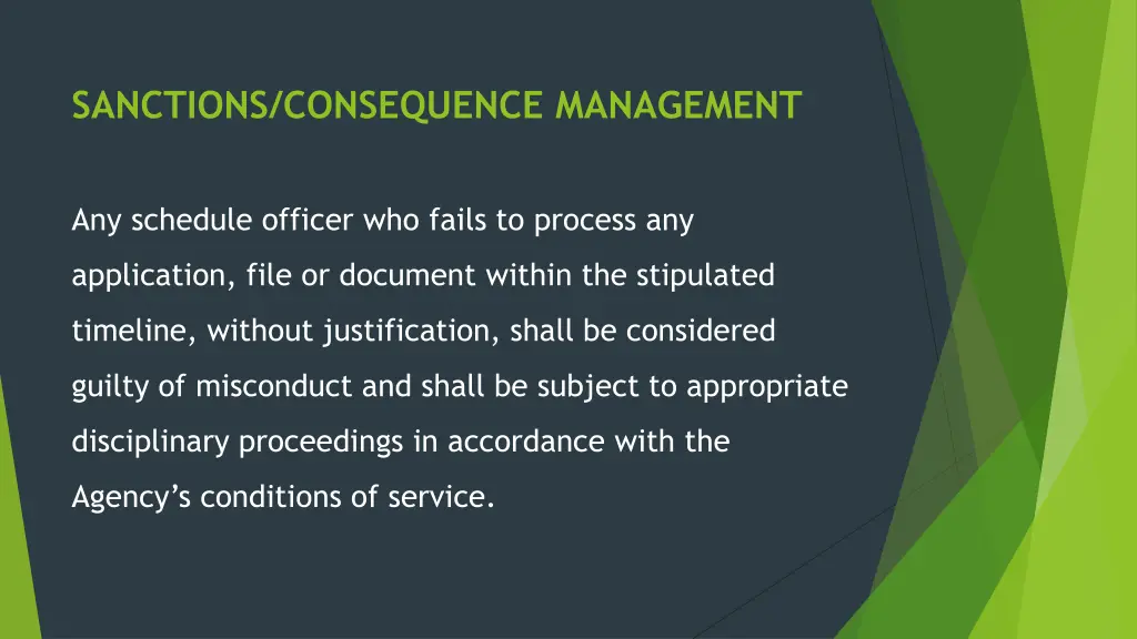 sanctions consequence management