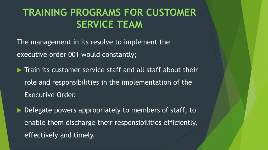 training programs for customer service team