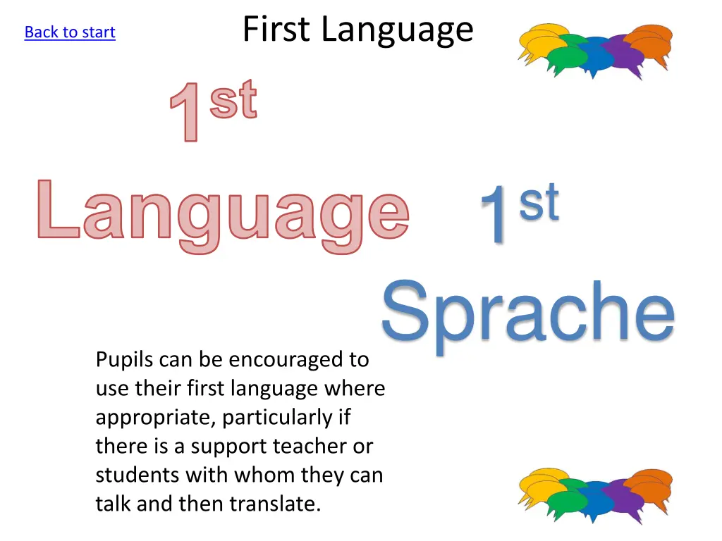 first language 1 st language 1 st