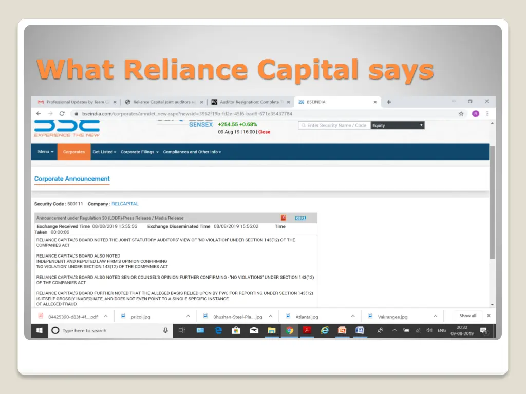 what reliance capital says