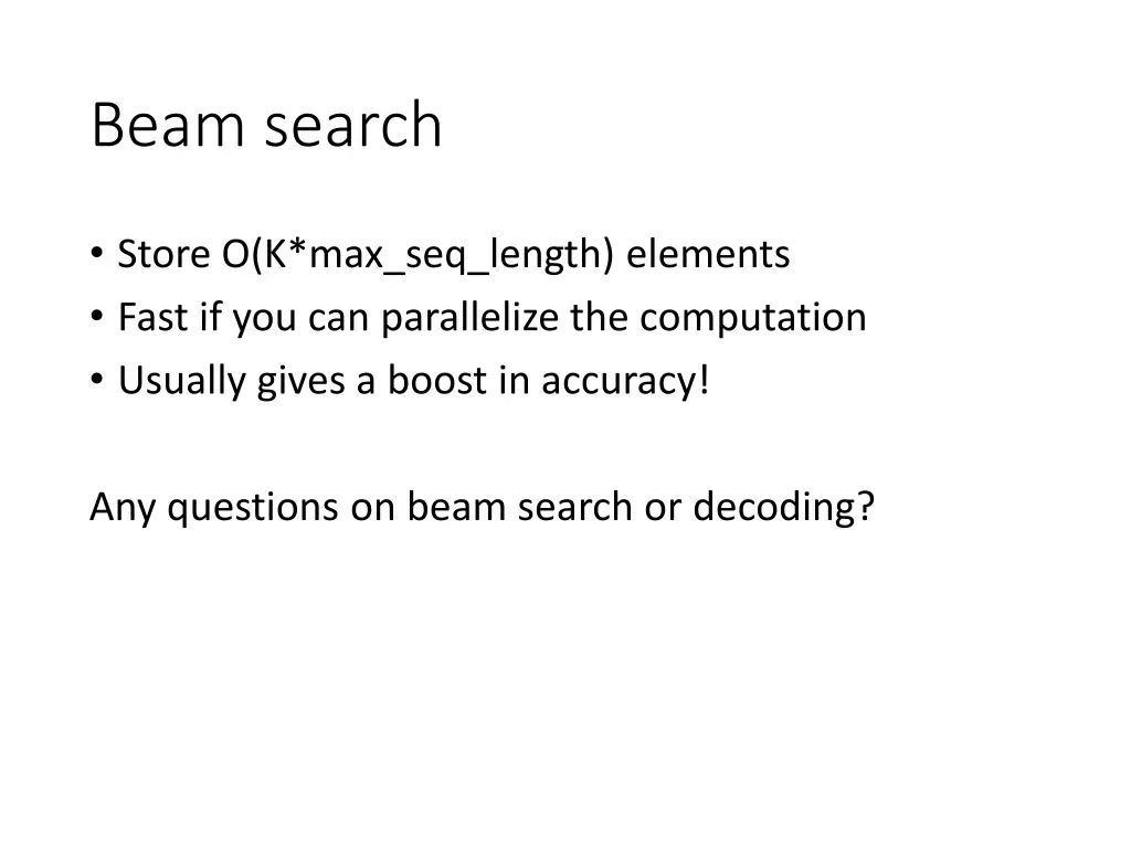 beam search