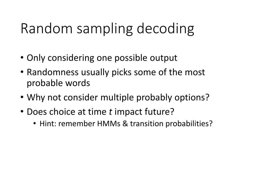 random sampling decoding 2