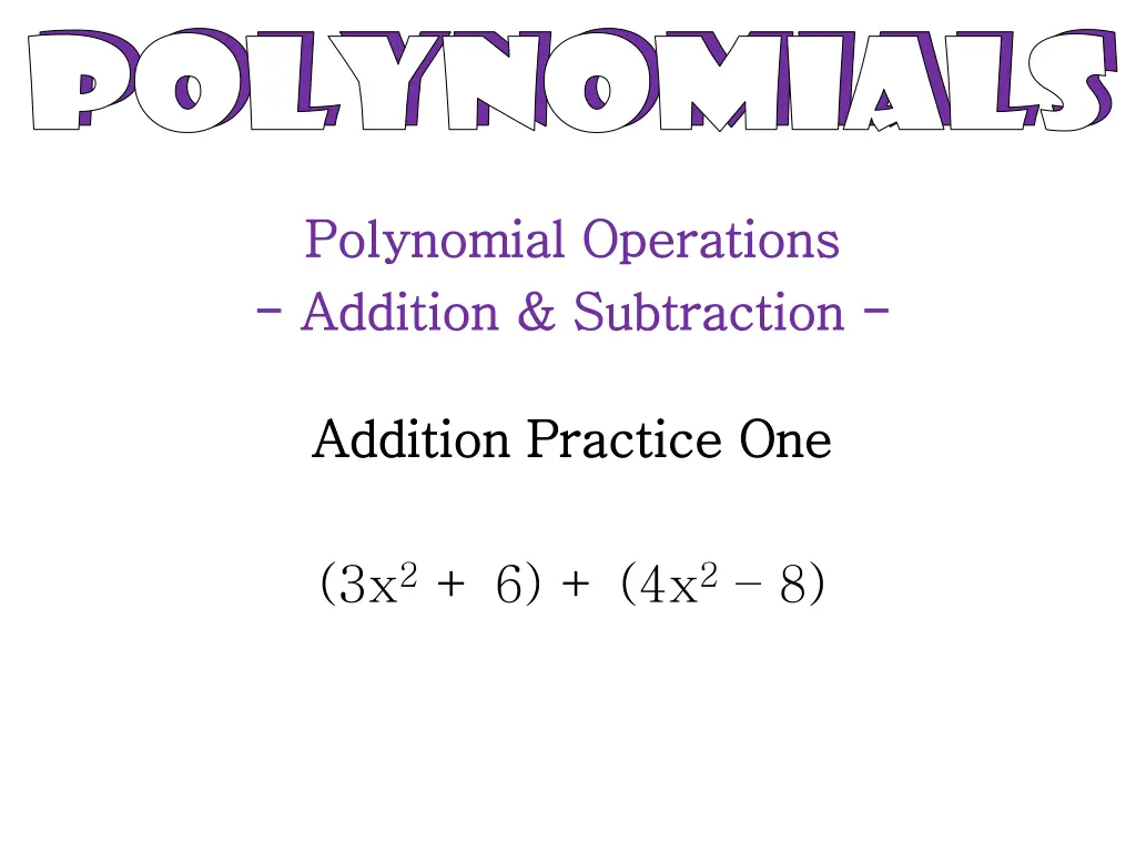 polynomials polynomials polynomials polynomials 24