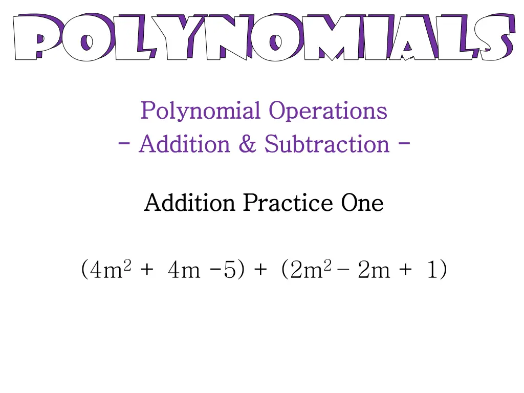 polynomials polynomials polynomials polynomials 34