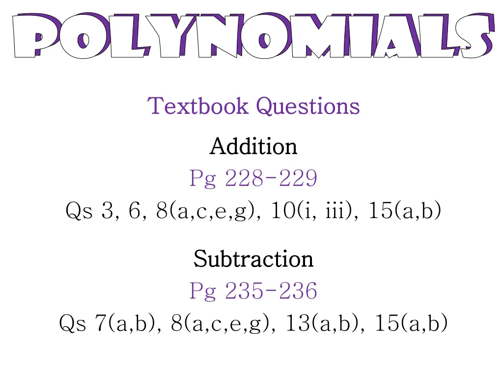 polynomials polynomials polynomials polynomials 37