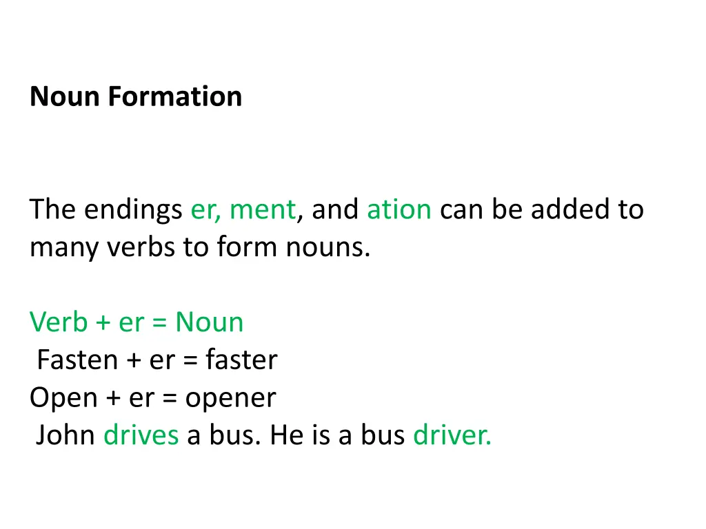 noun formation