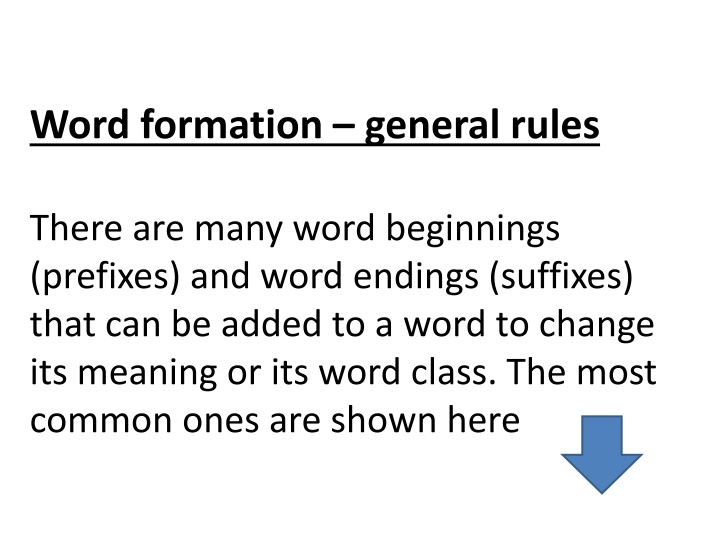 word formation general rules