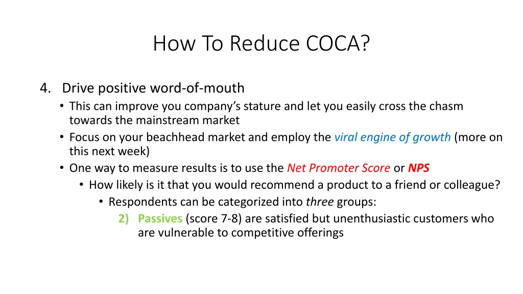 how to reduce coca 3