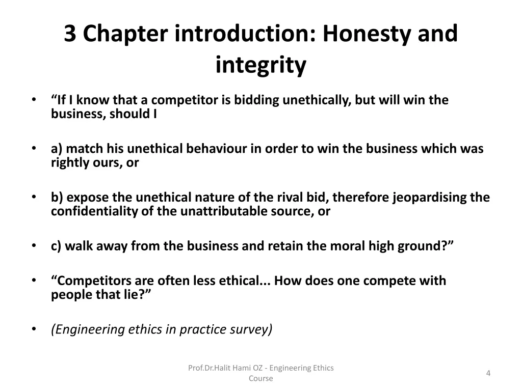 3 chapter introduction honesty and integrity 1