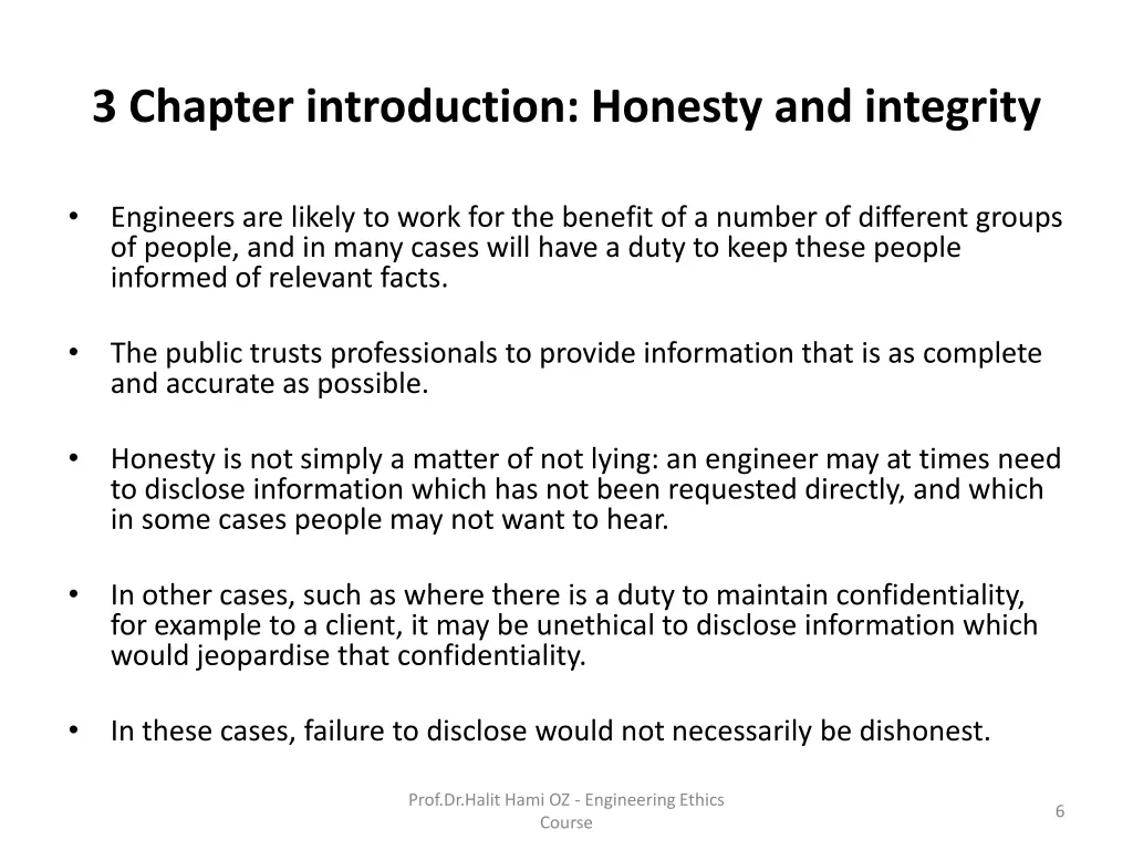 3 chapter introduction honesty and integrity 3