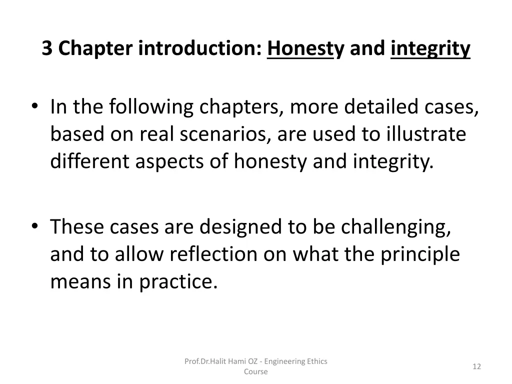 3 chapter introduction honesty and integrity 6