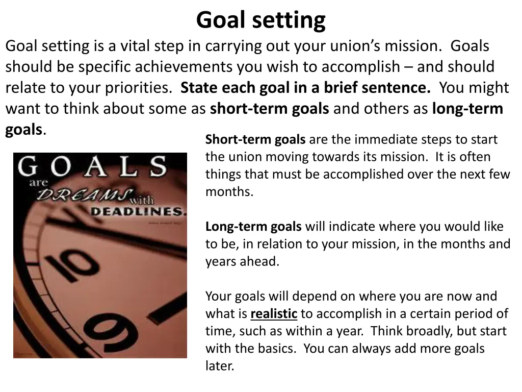 goal setting