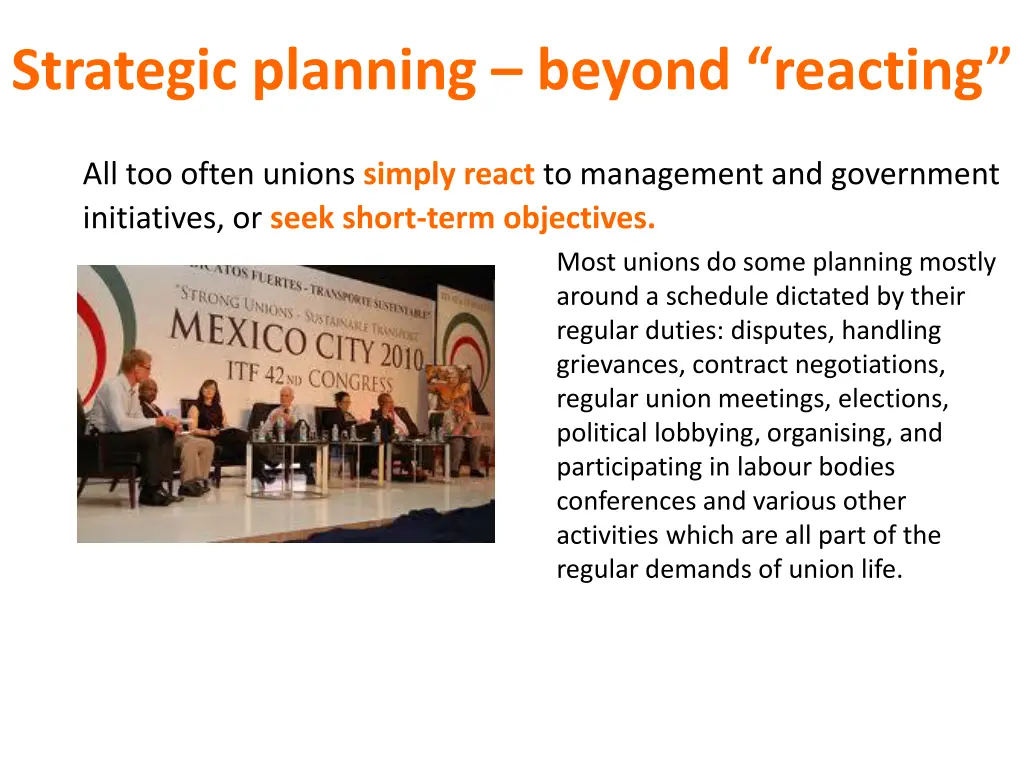 strategic planning beyond reacting