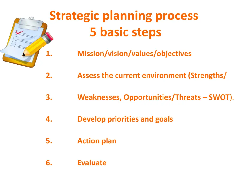 strategic planning process 5 basic steps