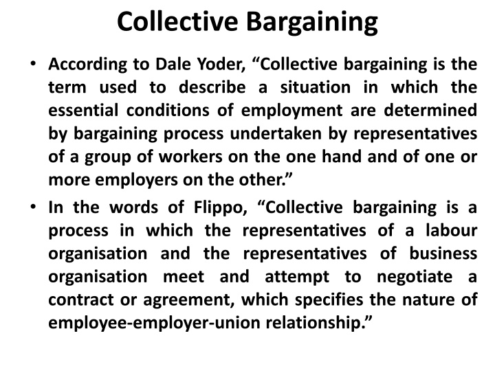 collective bargaining