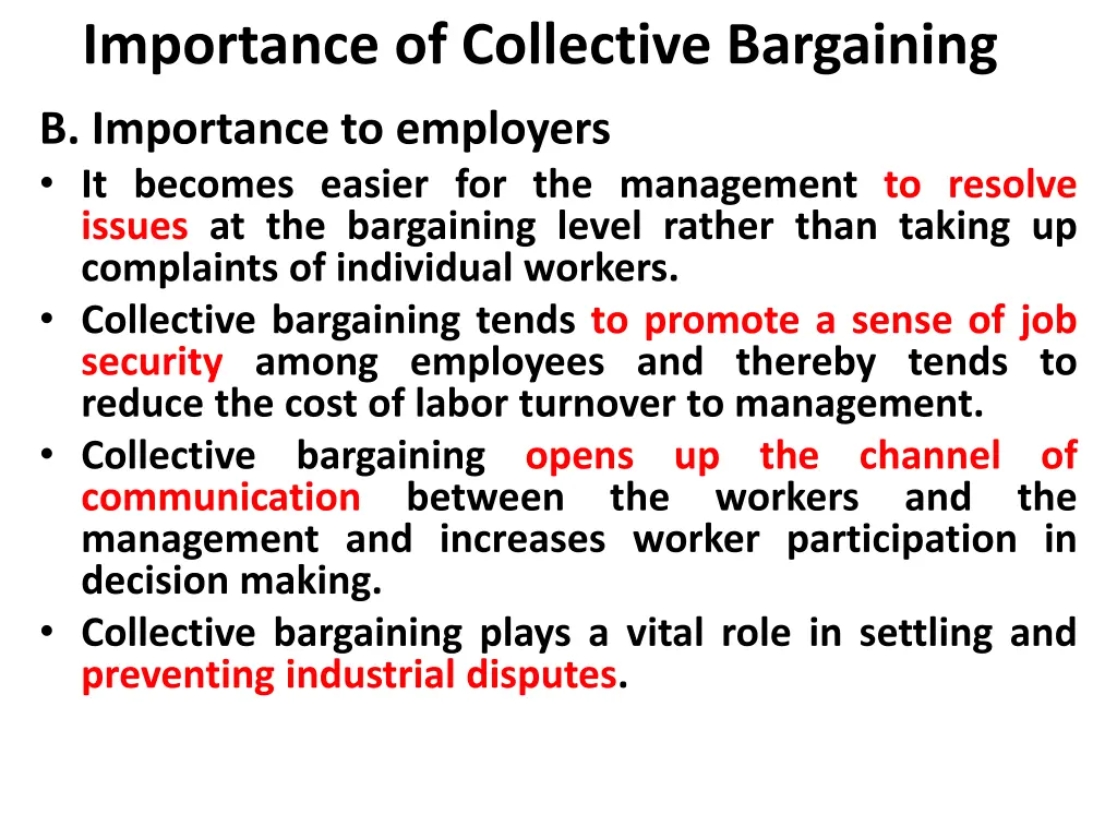 importance of collective bargaining