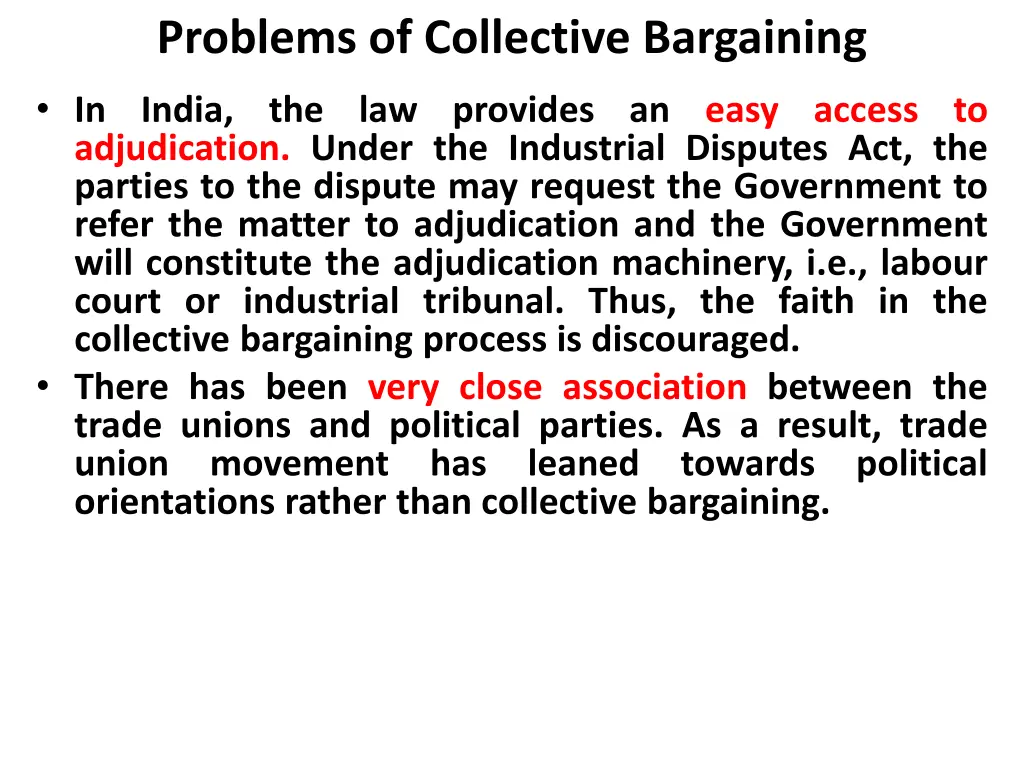 problems of collective bargaining 1