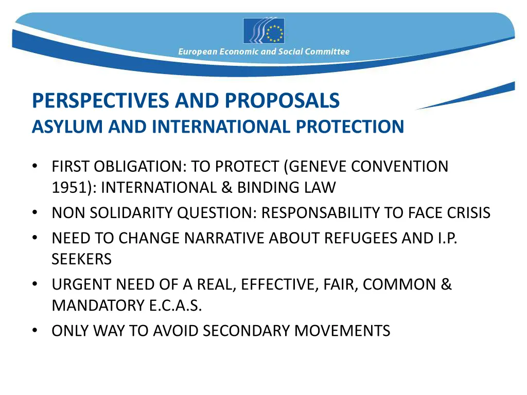 perspectives and proposals asylum