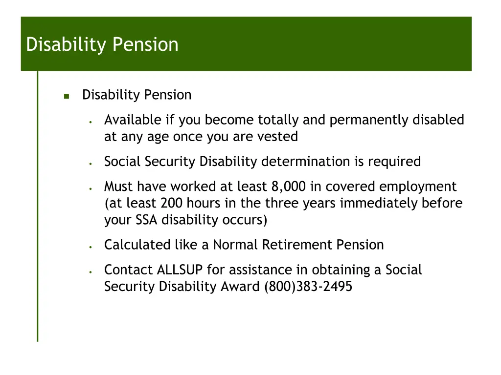 disability pension