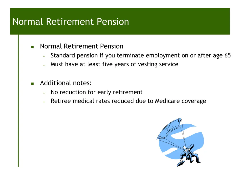 normal retirement pension