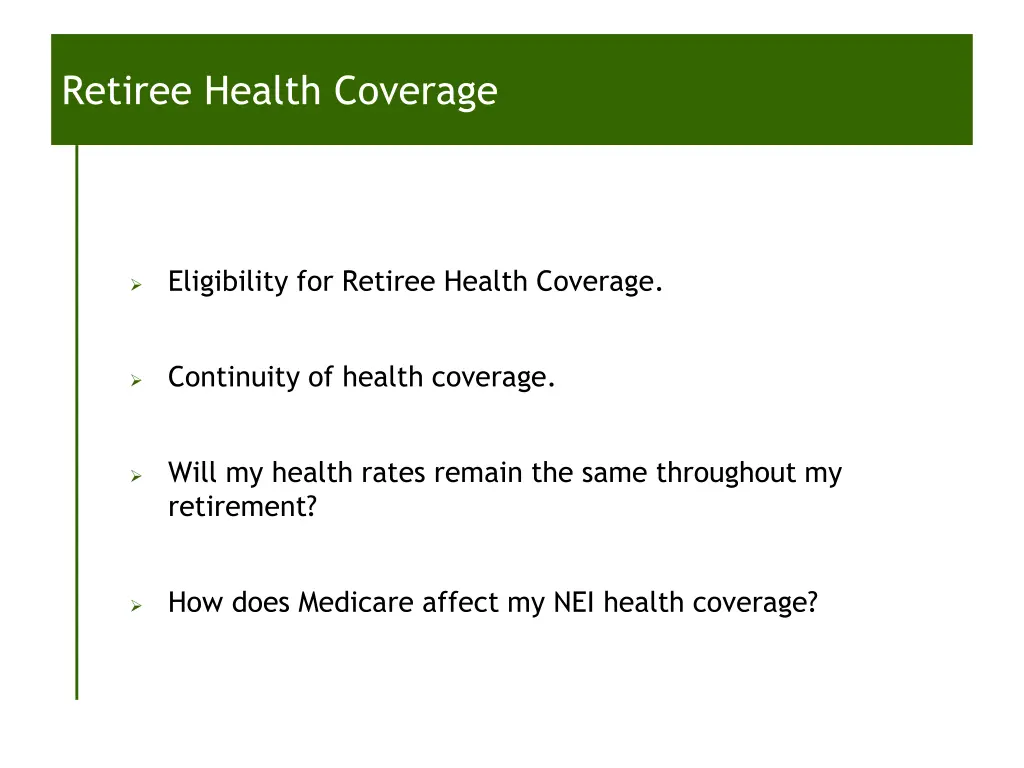 retiree health coverage