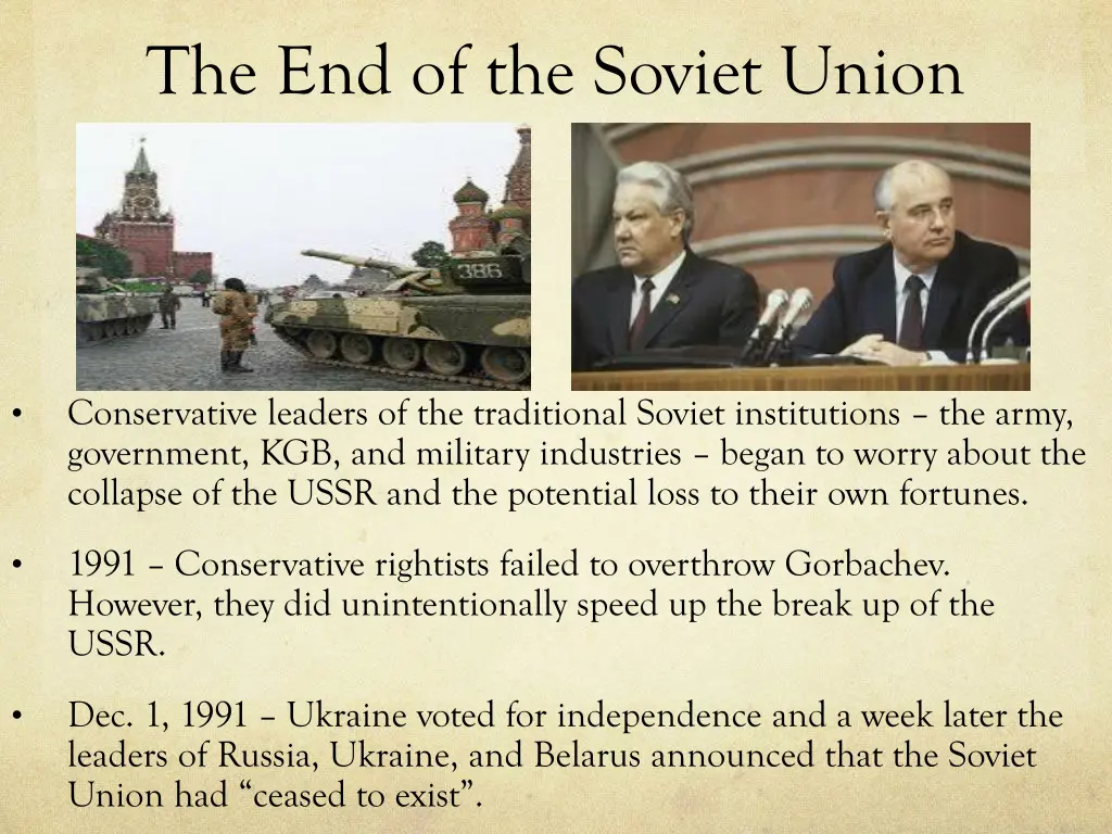 the end of the soviet union