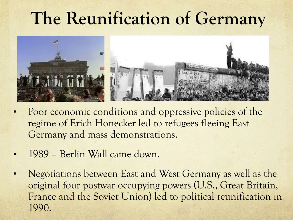 the reunification of germany