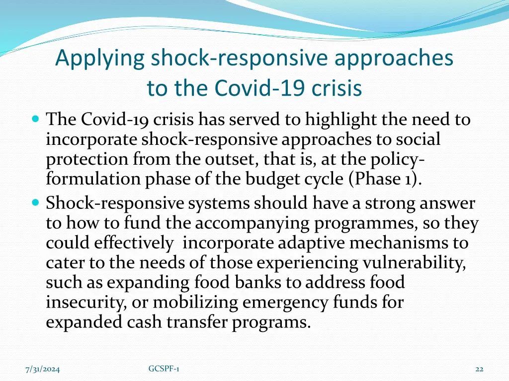 applying shock responsive approaches to the covid