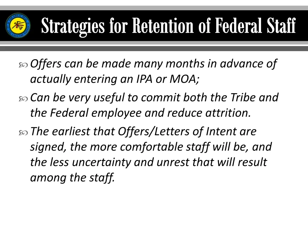 strategies for retention of federal staff 6