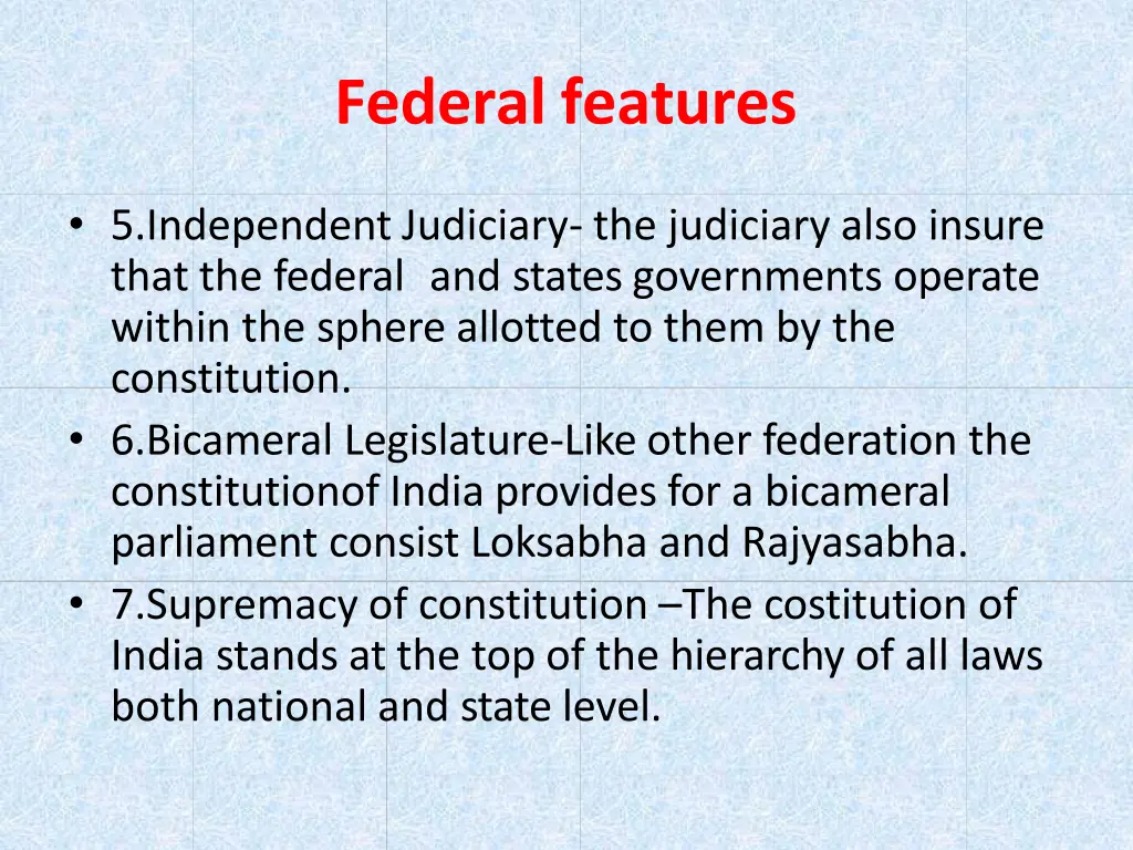 federal features 1