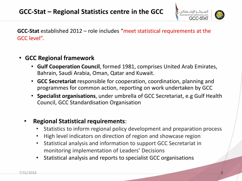 gcc stat regional statistics centre in the gcc