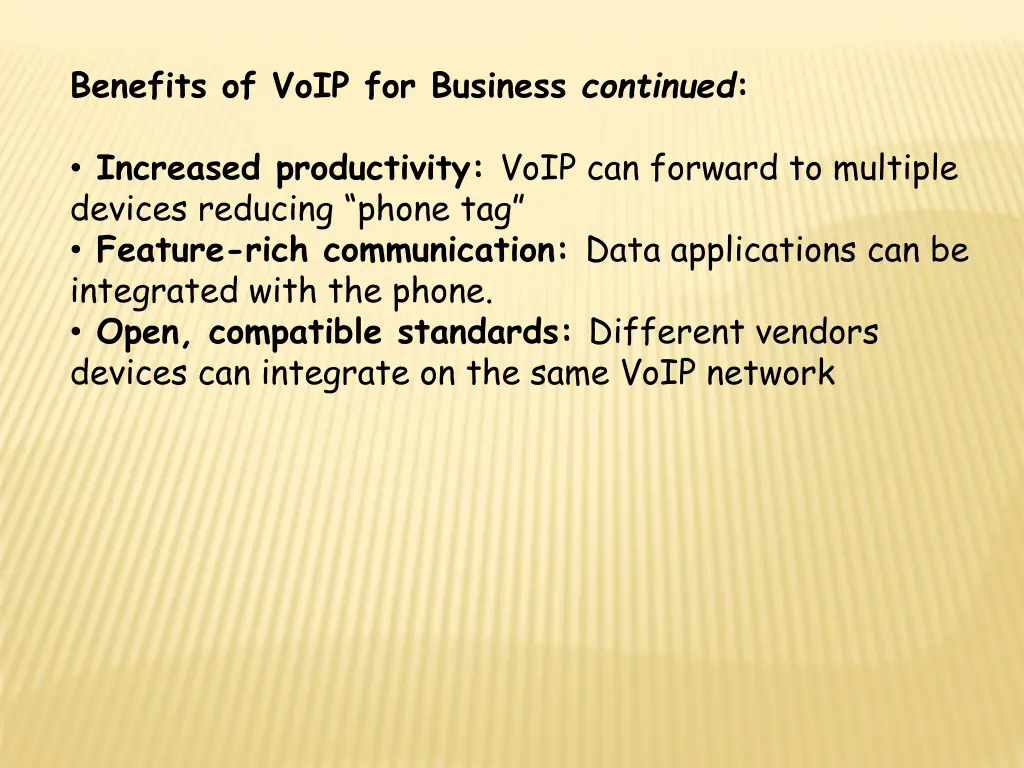 benefits of voip for business continued