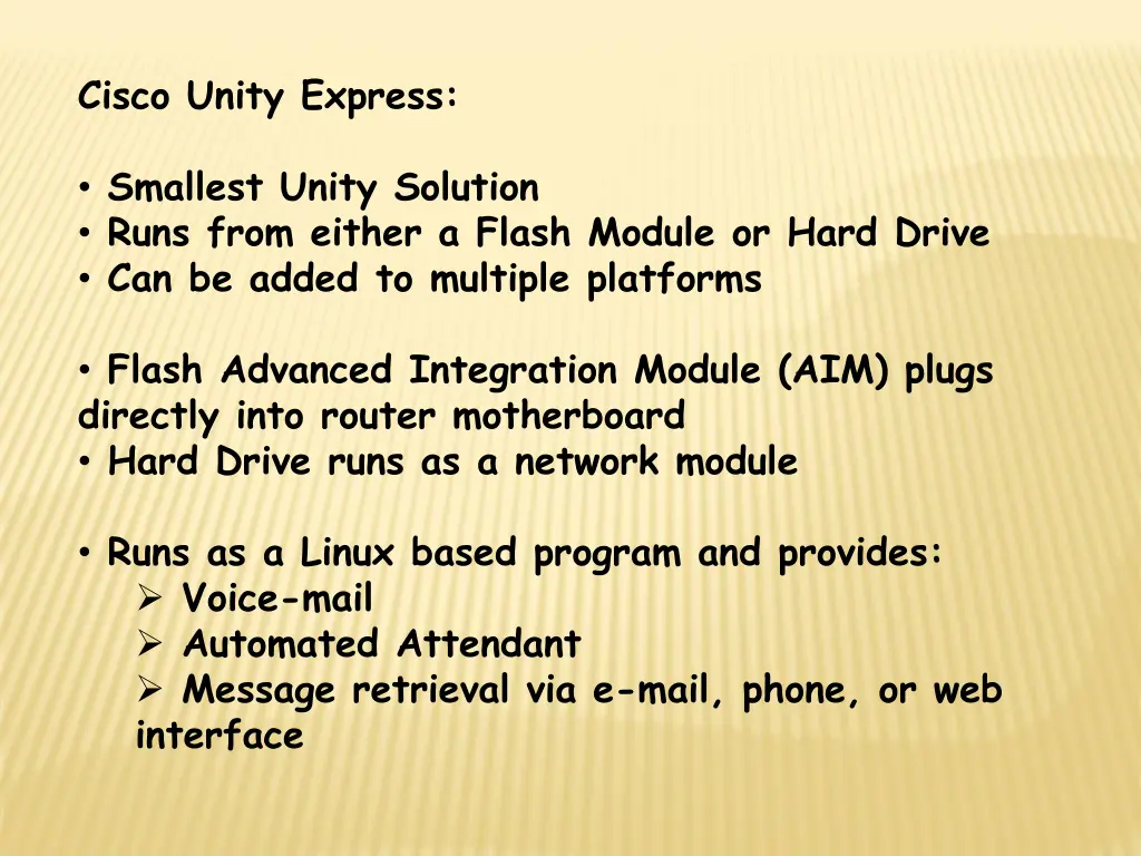 cisco unity express 1