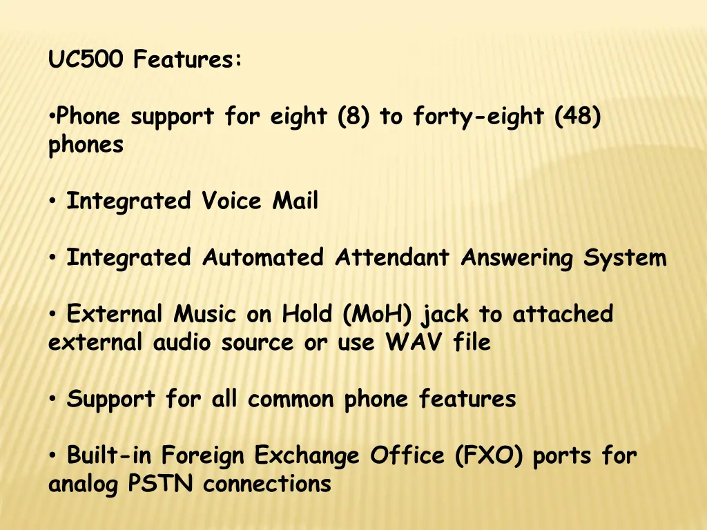 uc500 features