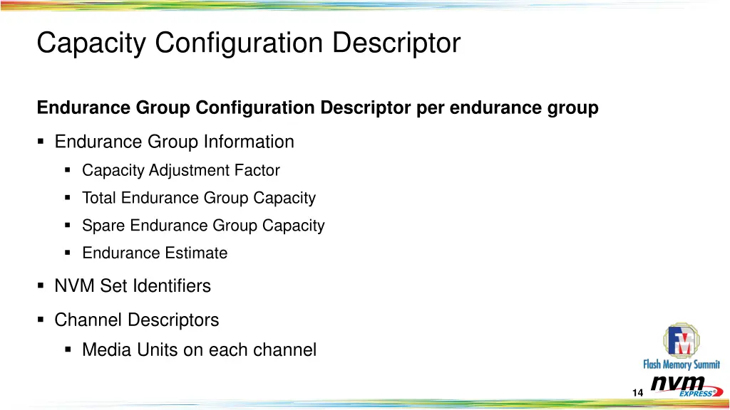 capacity configuration descriptor