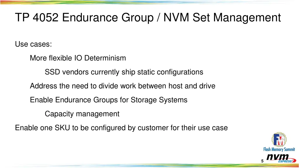 tp 4052 endurance group nvm set management