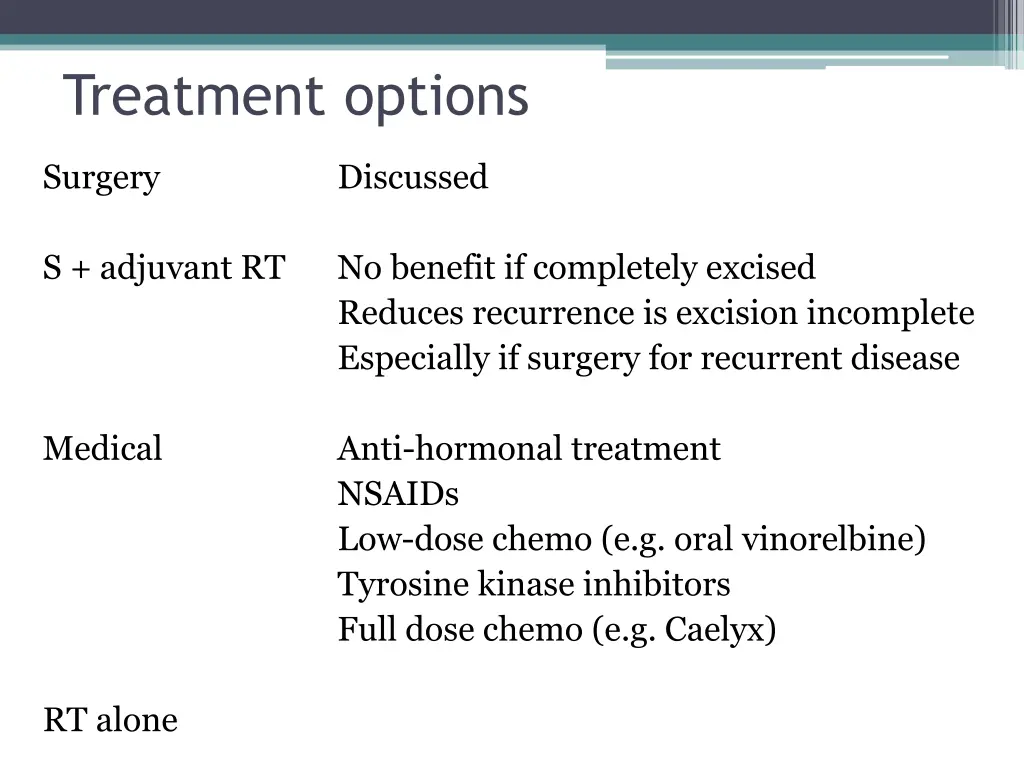 treatment options