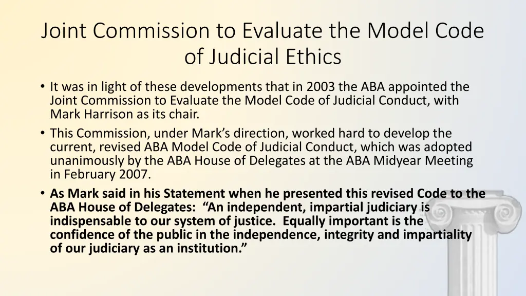 joint commission to evaluate the model code