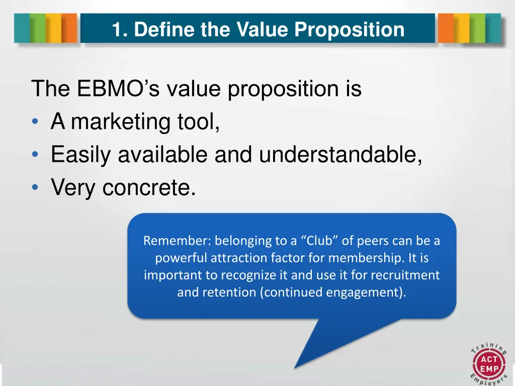 1 define the value proposition 1