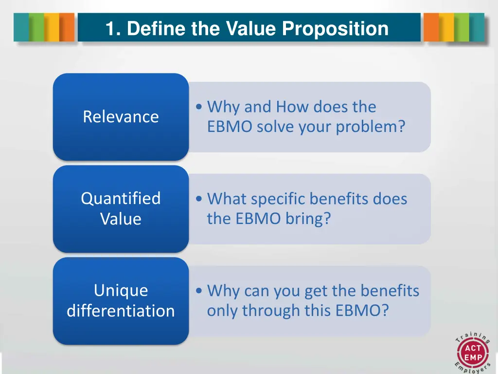 1 define the value proposition