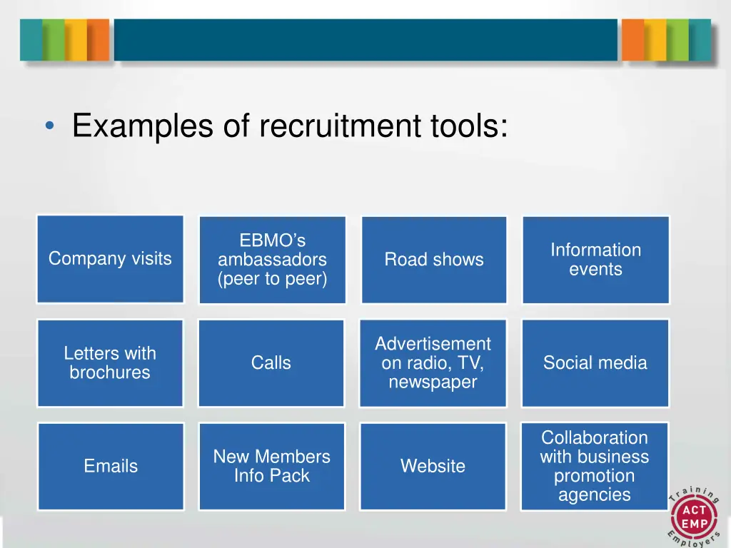 examples of recruitment tools