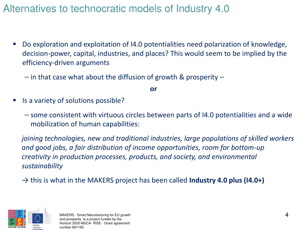 alternatives to technocratic models of industry 1