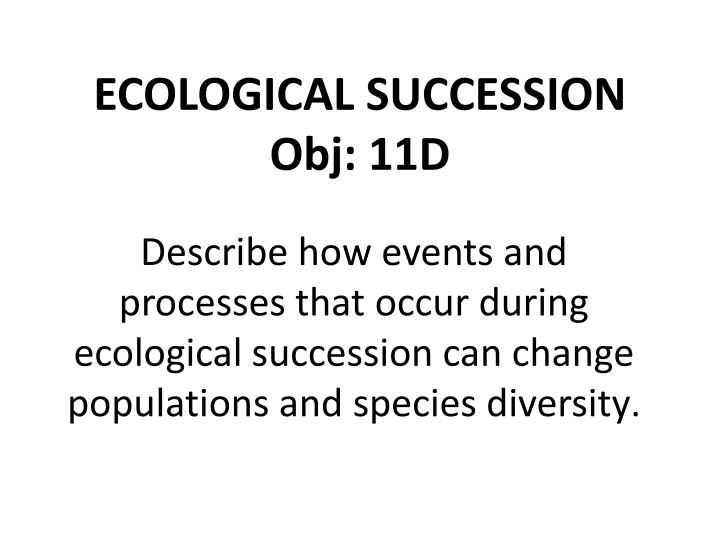 ecological succession obj 11d