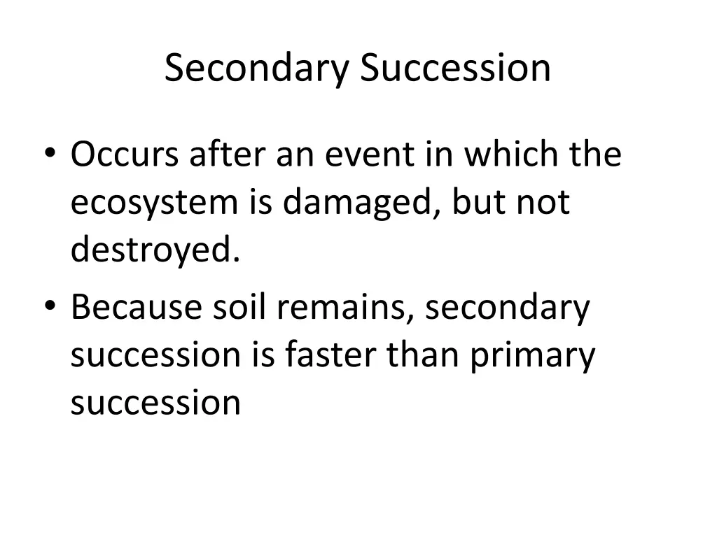 secondary succession