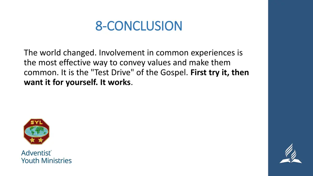 8 8 conclusion conclusion 1