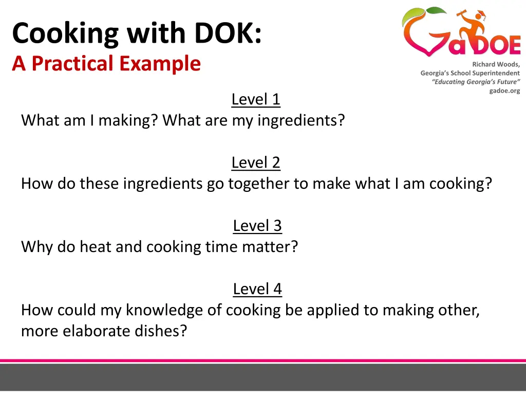 cooking with dok a practical example