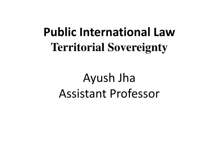 public international law territorial sovereignty