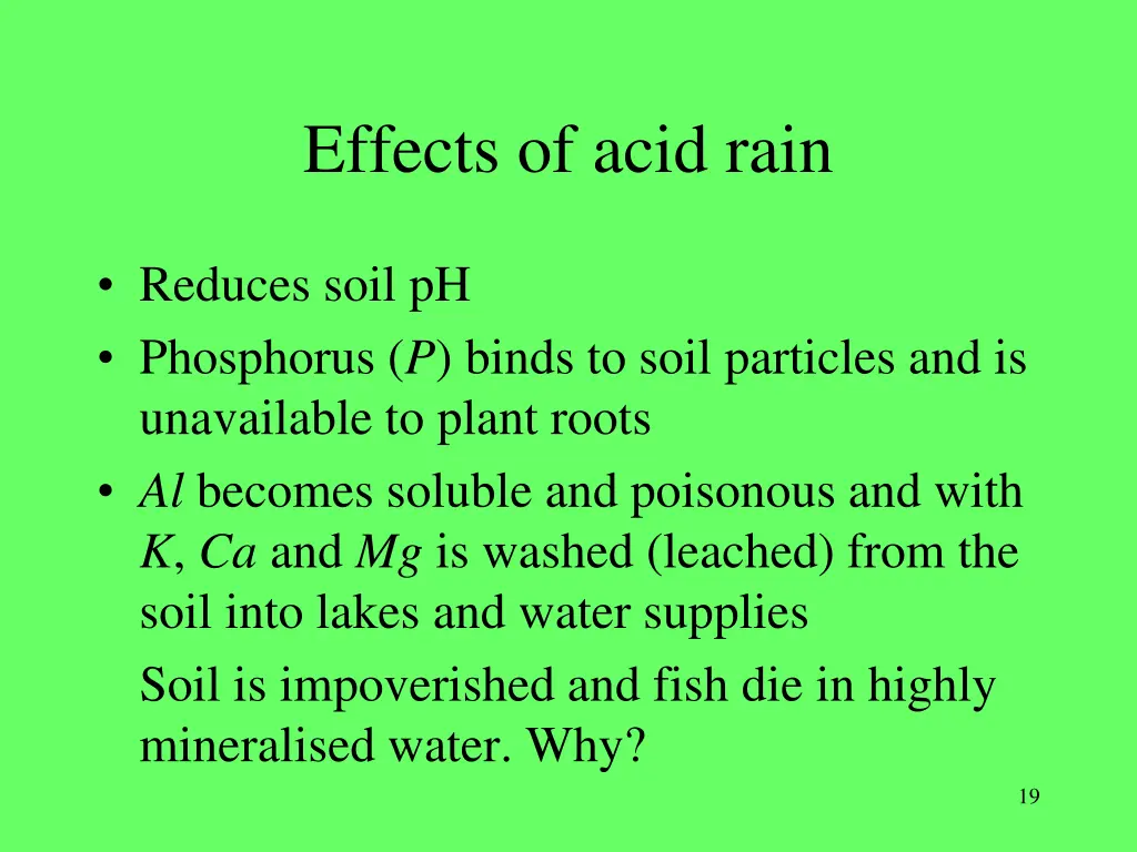 effects of acid rain